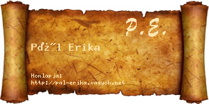 Pál Erika névjegykártya
